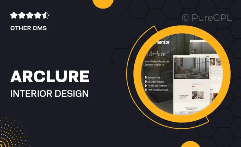 arclure interior design architecture elementor template kit