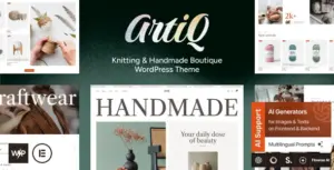 Artiq – Knitting & Handmade Boutique WordPress Theme