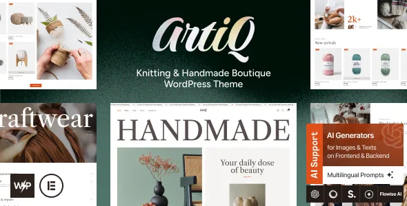 artiq knitting handmade boutique wordpress theme 1