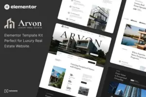 ARVON – Luxury Real Estate Elementor Template Kit