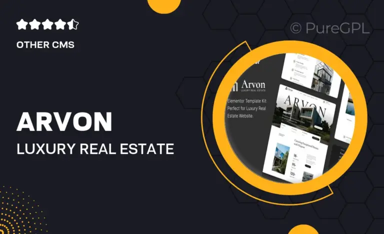 arvon luxury real estate elementor template kit