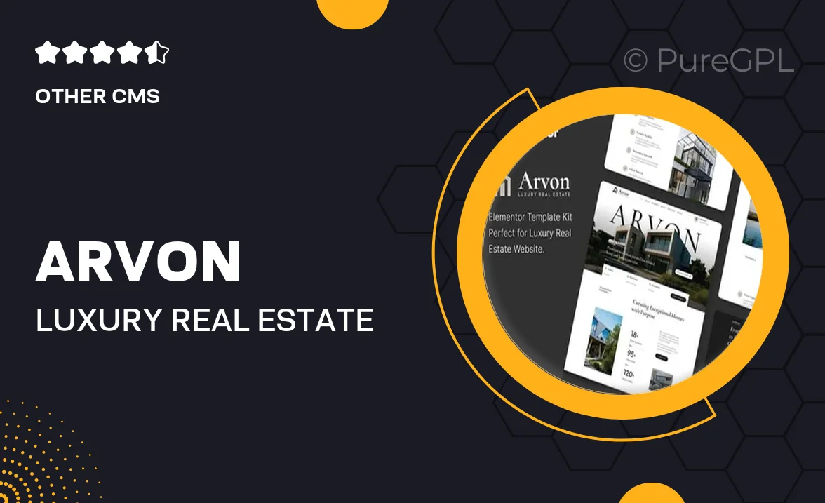 ARVON – Luxury Real Estate Elementor Template Kit