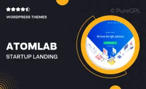 Atomlab – Startup Landing Page WordPress Theme