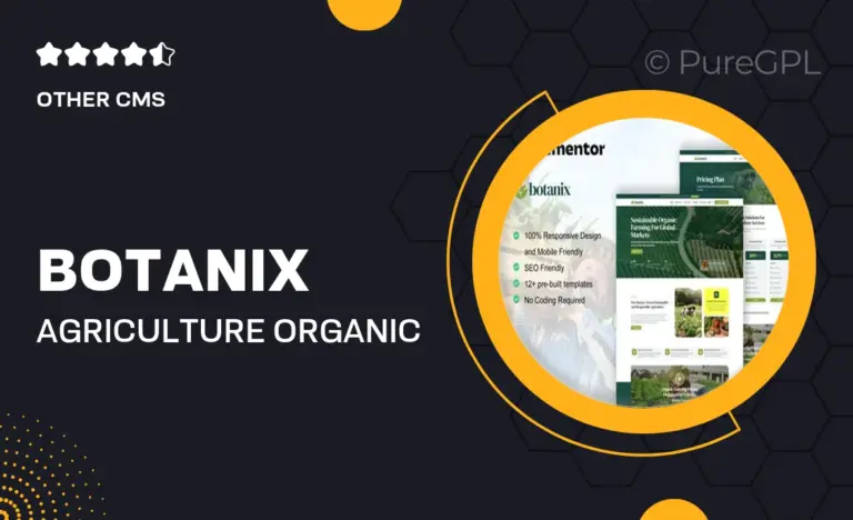 botanix agriculture organic farming elementor pro template kit