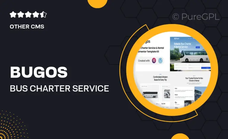 bugos bus charter service rental elementor template kit