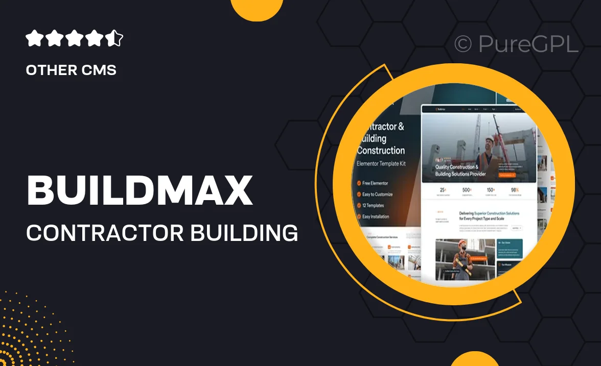 Buildmax – Contractor & Building Construction Elementor Template Kit