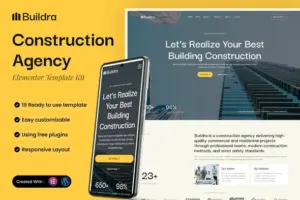 Buildra – Construction Agency Elementor Template Kit