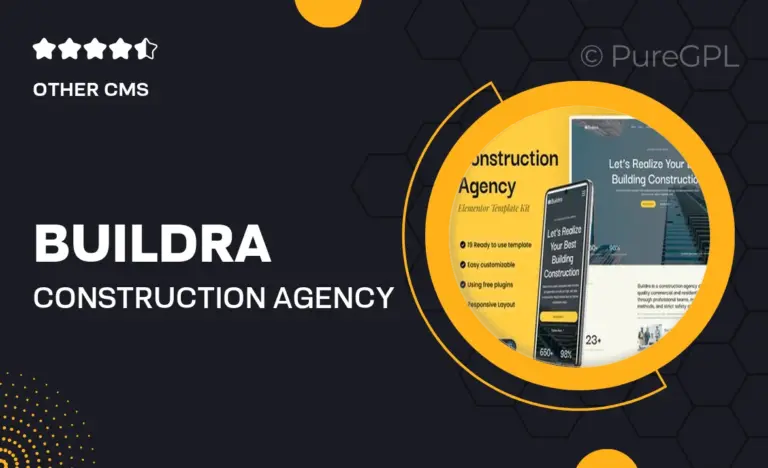 buildra construction agency elementor template kit