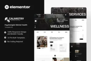 Calmistry – Psychologist Mental Health Elementor Template Kit