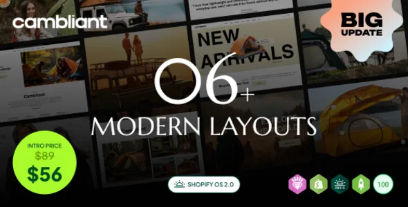cambliant adventure sport camping shopify theme os 20