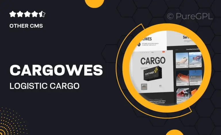 cargowes logistic cargo transportation elementor template kit