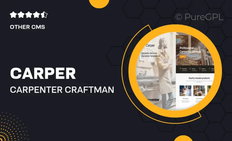 carper carpenter craftman elementor template kit