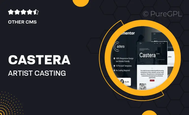 castera artist casting talent management elementor kit