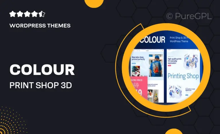 colour print shop 3d printing company wordpress theme