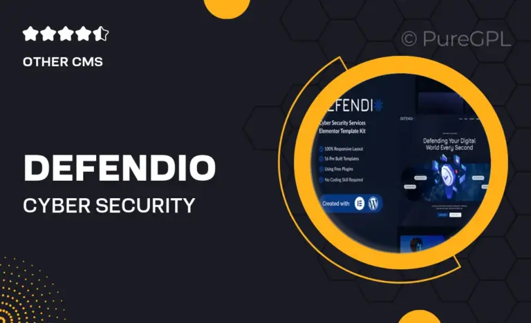 defendio cyber security services elementor template kit