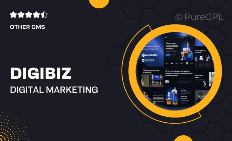 digibiz digital marketing agency elementor template kit