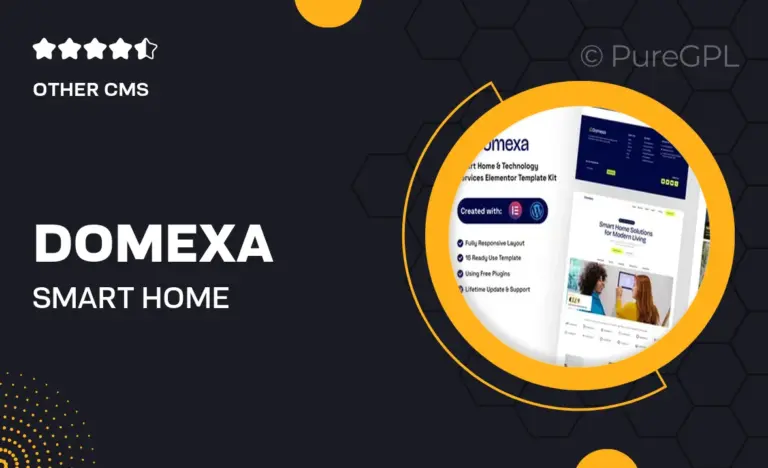 domexa smart home technology services elementor template kit
