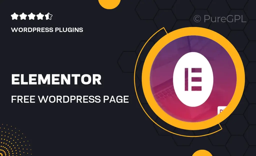 Elementor Free – WordPress Page Builder