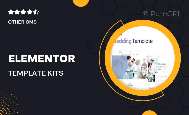 elementor template kits lovedy wedding template kit
