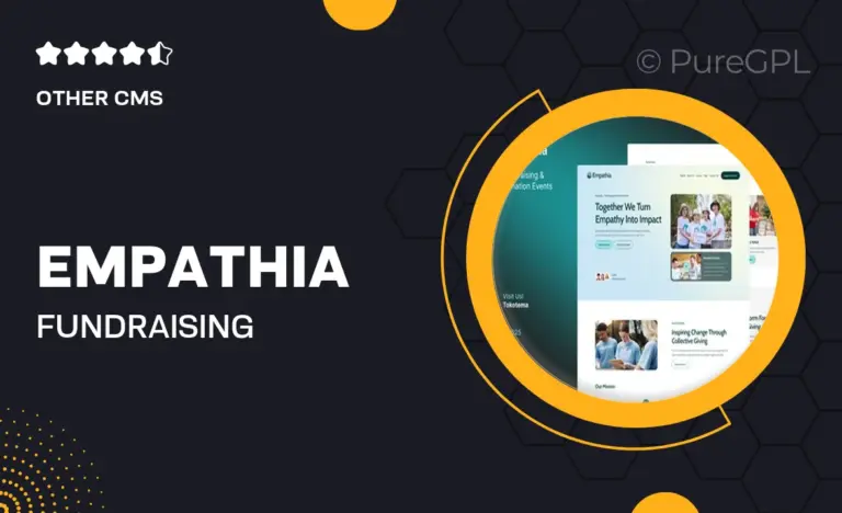 empathia fundraising donation events website elementor template kit