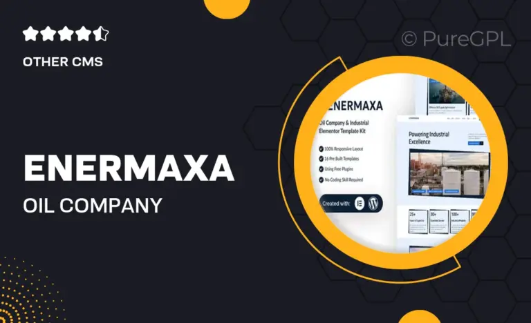 enermaxa oil company industrial elementor template kit
