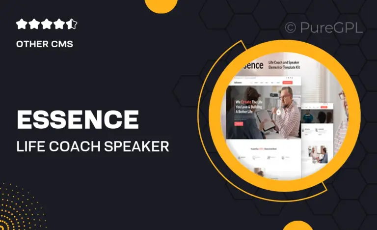 essence life coach speaker elementor template kit