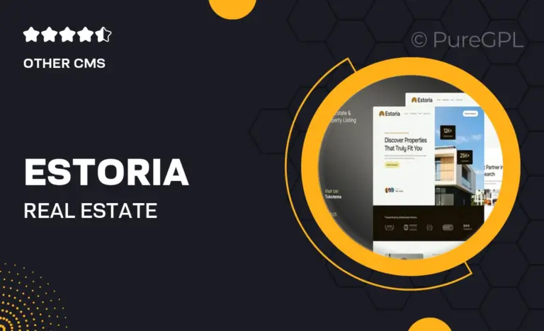 estoria real estate property listing website elementor template kit