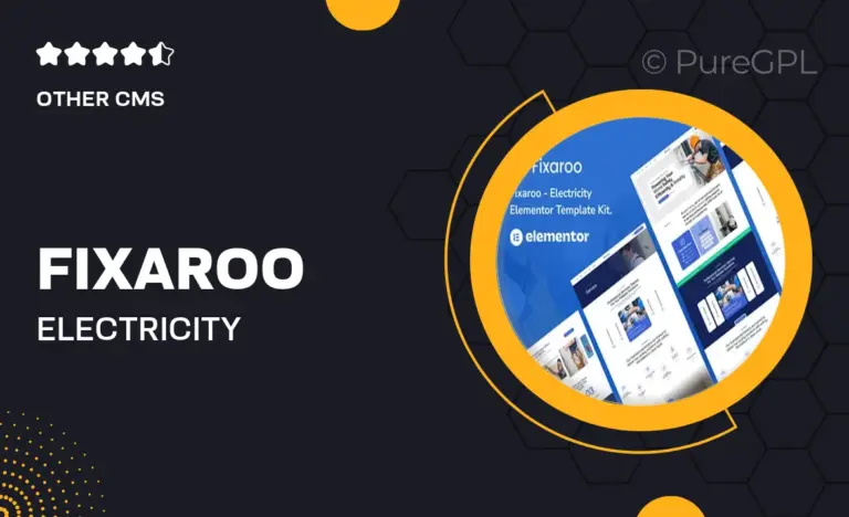 fixaroo electricity services elementor template kit