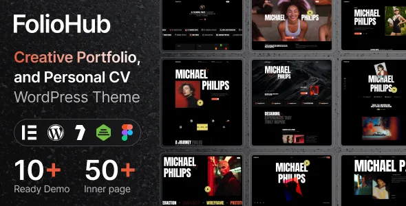 foliohub personal portfolio wordpress theme 1