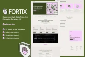 Fortix – Cybersecurity & Data Protection Elementor Template Kit