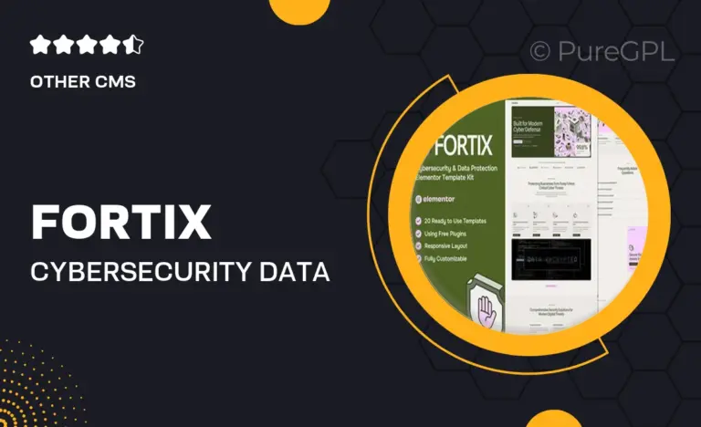 fortix cybersecurity data protection elementor template kit