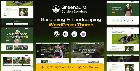 greenaura gardening landscape wordpress theme 1
