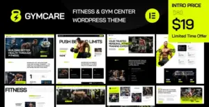 Gymcare – Fitness and Gym WordPress Theme