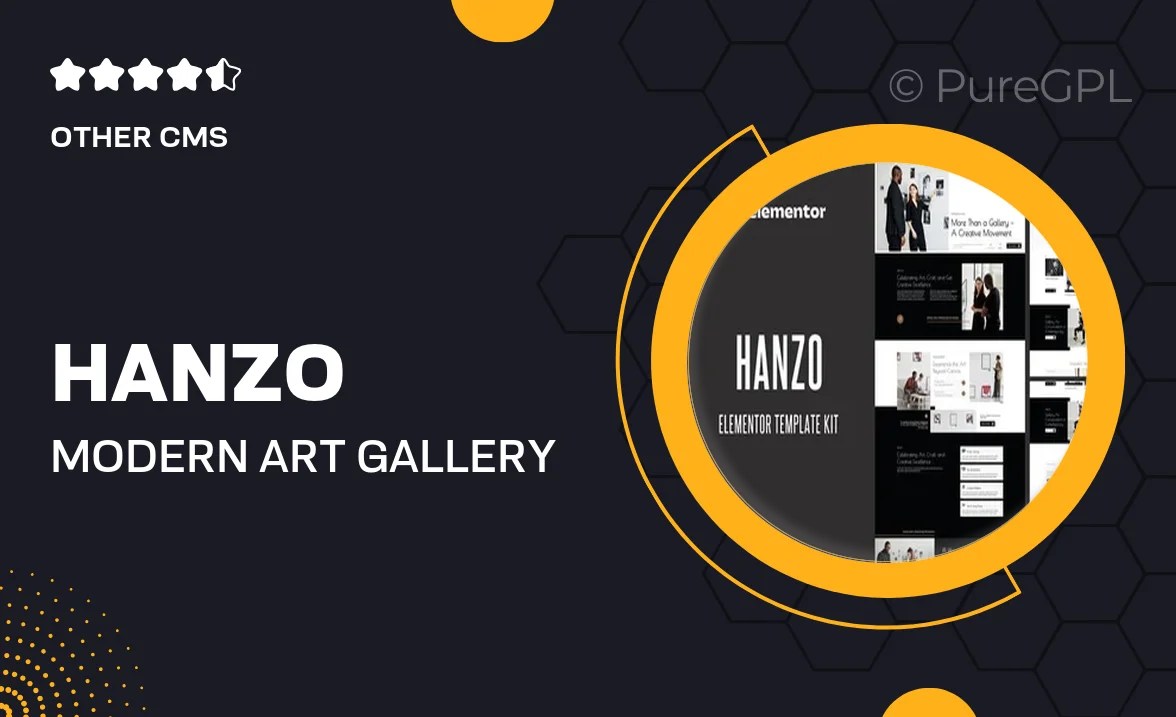 Hanzo – Modern Art Gallery & Museum Elementor Template Kit