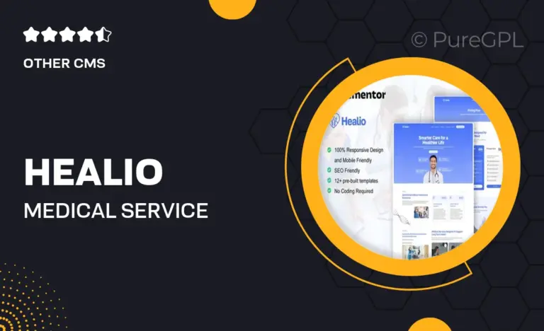 healio medical service elementor template kit