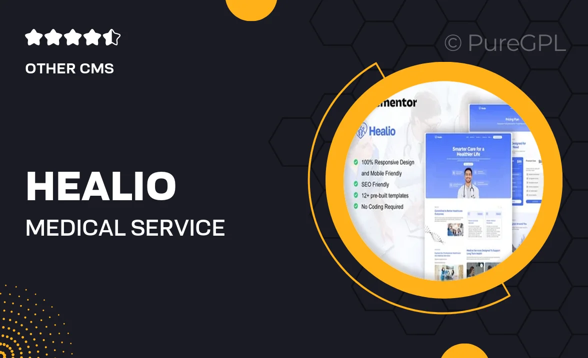 Healio – Medical Service Elementor Template Kit