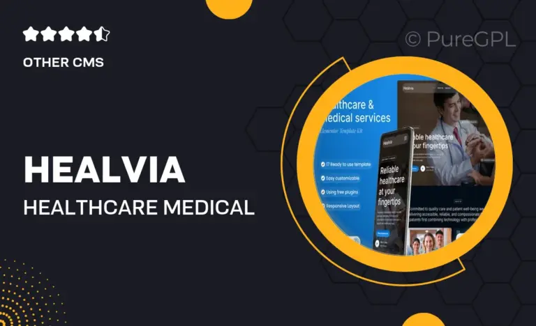 healvia healthcare medical services elementor template kit