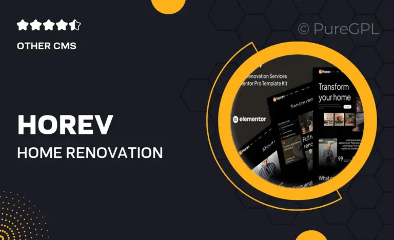 horev home renovation services elementor pro template kit