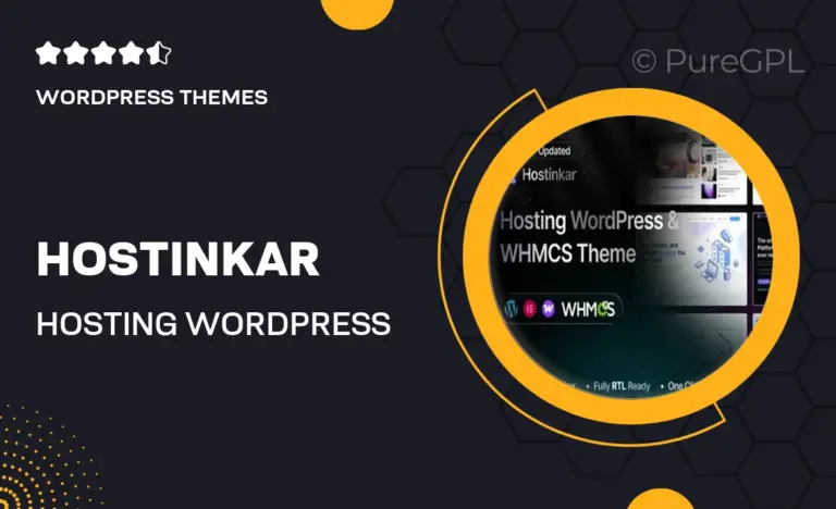 hostinkar hosting wordpress whmcs theme