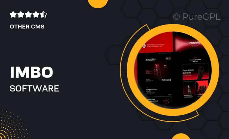 imbo software development it solutions elementor template kit