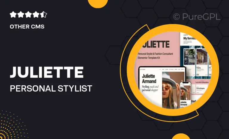 juliette personal stylist fashion consultant elementor pro template kit