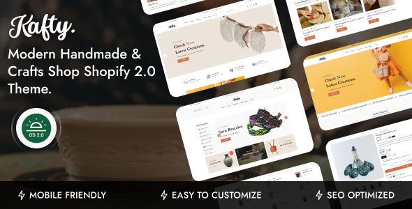 kafty modern handmade shop crafts store shopify theme os 20