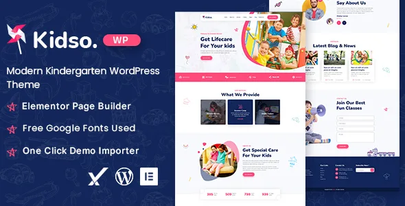 kidso modern kindergarten wordpress theme 1