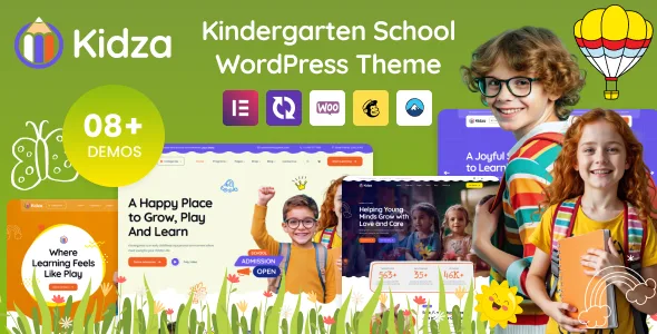 kidza kindergarten wordpress theme for prescool 1