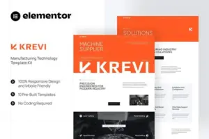 Krevi – Manufacturing Technology Elementor Template Kit