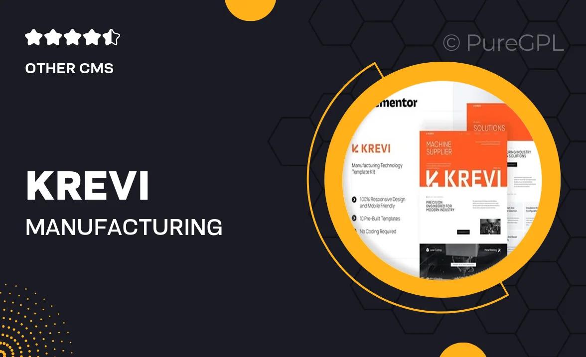 Krevi – Manufacturing Technology Elementor Template Kit