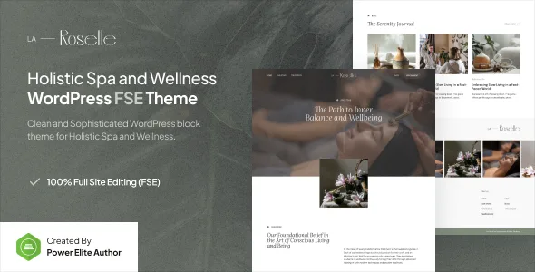 la roselle holistic spa wellness gutenverse fse wordpress block theme 1