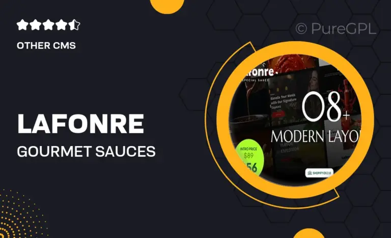 lafonre gourmet sauces spices shopify theme os 2 0