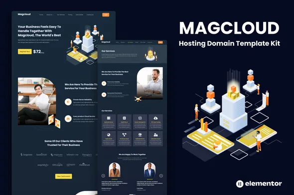magcloud hosting domain elementor template kit 1