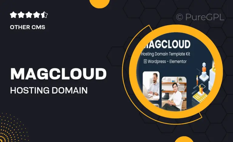 magcloud hosting domain elementor template kit
